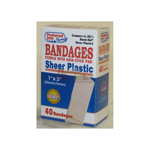 Preferred Pharmacy Preffered Plus Bandages Sheer Plastic 1 by Pasteur Pharmacy
