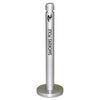Rubbermaid Smoker's Pole, Round, Steel, 0.9 gal, 4 dia x 41h, Silver