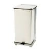 Rubbermaid Defenders Biohazard Step Can, Square, Steel, 13 gal, Stainless Steel