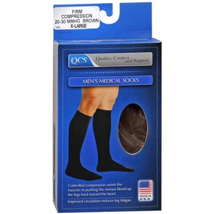 Scott Specialties QCS Men's Medical Legwear Firm Brown Extra Large - 1 Pair by Pasteur Pharmacy