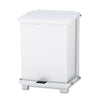 Rubbermaid Defenders Biohazard Step Can, Square, Steel, 4 gal, White