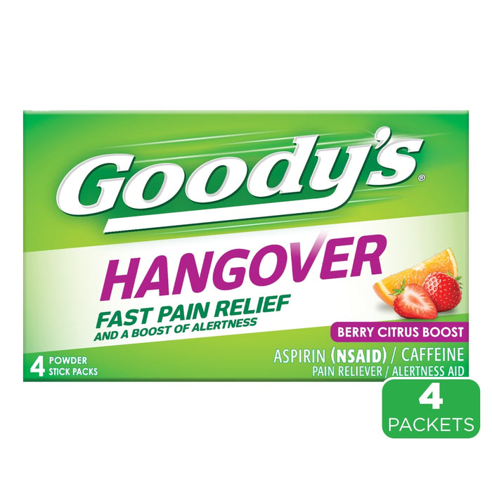 Goody's Hangover Aspirin Fast Pain Relief Powder Stick Packs, Berry Citrus Boost by Pasteur Pharmacy