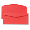 Quality Park Colored Envelope, #10, Commercial Flap, Gummed Closure, 4.13 x 9.5, Red, 25/Pack