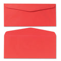 Quality Park Colored Envelope, #10, Commercial Flap, Gummed Closure, 4.13 x 9.5, Red, 25/Pack