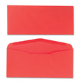 Quality Park Colored Envelope, #10, Commercial Flap, Gummed Closure, 4.13 x 9.5, Red, 25/Pack