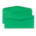 Quality Park Colored Envelope, #10, Commercial Flap, Gummed Closure, 4.13 x 9.5, Green, 25/Pack