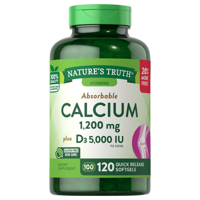 Nature's Truth Absorbable Calcium 120 Quick Release Softgels by Pasteur Pharmacy