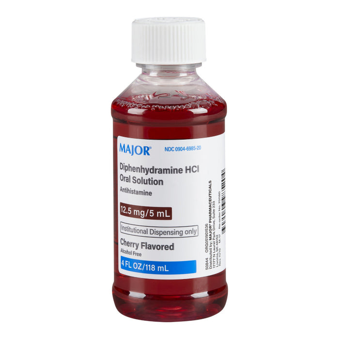 Major Diphenhydramine HCI 12.5mg/5 mL Oral Solution Cherry 4 Oz by Pasteur Pharmacy
