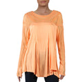 Free People Womens Jojo Mixed Media Embroidered Pullover Top by Vanessa Jane