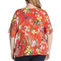 Karen Kane Womens Plus Size Tie Front Top, Size 3X by Vanessa Jane