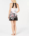 Linea Donatella Lucinda Border-Print Chemise Nightgown, Size Medium by Vanessa Jane
