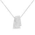 14KT White Gold Diamond Box Pendant Necklace (1 cttw, H-I Color, SI2-I1 Clarity) by Bids.com