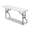 Iceberg IndestrucTable Classic Folding Table, Rectangular Top, 1,200 lb Capacity, 72w x 18d x 29h, Platinum