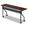 Iceberg OfficeWorks Mobile Training Table, Rectangular, 60w x 18d x 29h, Mahogany/Black