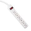 Innovera Power Strip, 6 Outlets, 15 ft Cord, Ivory