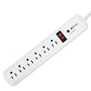 Innovera Surge Protector, 6 AC Outlets, 4 ft Cord, 540 J, White