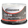 Innovera CD-RW Rewritable Disc, 700 MB/80 min, 12x, Spindle, Silver, 50/Pack