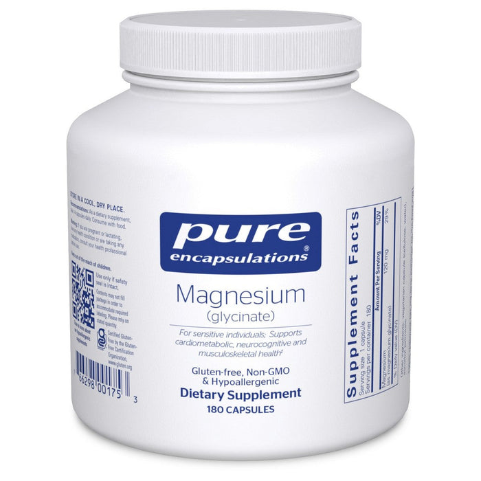 Pure Encapsulations Magnesium Glycinate 120 Mg, 180 Capsules by Pasteur Pharmacy