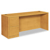 HON 10700 Series Left Pedestal Credenza, 72w x 24d x 29.5h, Harvest