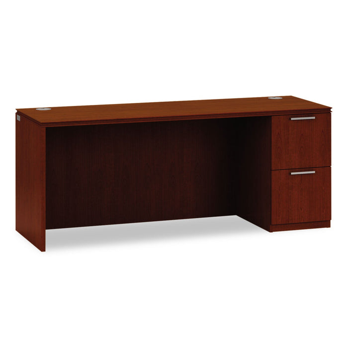 HON Arrive Single Pedestal Credenza, Right, 72w x 24d x 29.5h, Henna Cherry