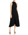 Theory Fluid Knit Mock Neck MIDI Dress, Size XL by Vanessa Jane