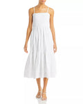 Aqua Sleeveless Smocked Eyelet Dress, Size Small by Vanessa Jane