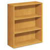 HON 10500 Series Laminate Bookcase, Three-Shelf, 36w x 13.13d x 43.38h, Harvest