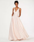 Blondie Nites Juniors Satin V-Neck Gown, Size 1 by Vanessa Jane