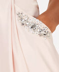 Blondie Nites Juniors Satin V-Neck Gown, Size 1 by Vanessa Jane