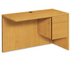 HON 10500 Series L Workstation Return, 3/4 Height Right Ped, 48w x 24d x 29.5h, Harvest