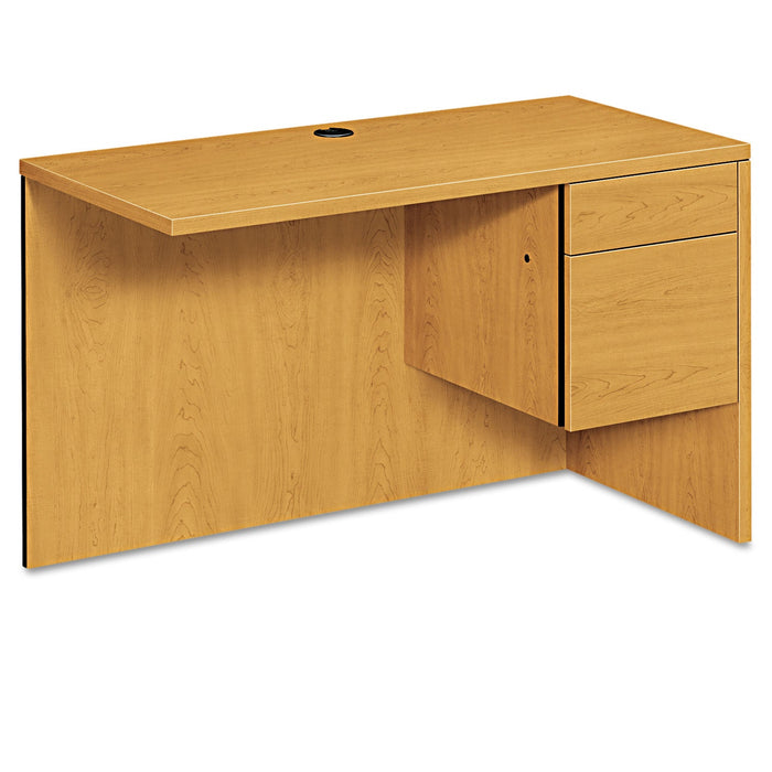 HON 10500 Series L Workstation Return, 3/4 Height Right Ped, 48w x 24d x 29.5h, Harvest
