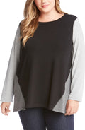 Karen Kane Womens Plus Size Colorblock Sweater, Size 0X by Vanessa Jane