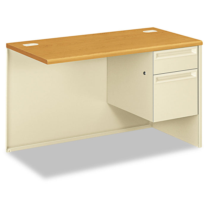 HON 38000 Series Flush Return, Right, 48w x 24d x 29.5h, Harvest/Putty