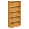 HON 10700 Series Wood Bookcase, Five-Shelf, 36w x 13.13d x 71h, Harvest