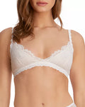 Monique Lhuillier X Hanky Panky Intimates Beige Scalloped Trim Bralette Bra M by Vanessa Jane