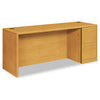 HON 10700 Series Right Pedestal Credenza, 72w x 24d x 29.5h, Harvest