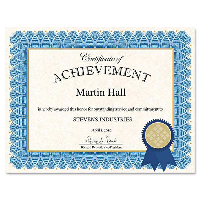Geographics Certificate Kit, 8.5 x 11, Blue Spiral with Blue Border