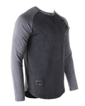 Athletic Fit Retro Contrast Raglan Tee - Charcoal by Boutique 23