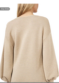 Vince Camuto Blouson-Sleeve V-Neck Sweater, Size XL by Vanessa Jane