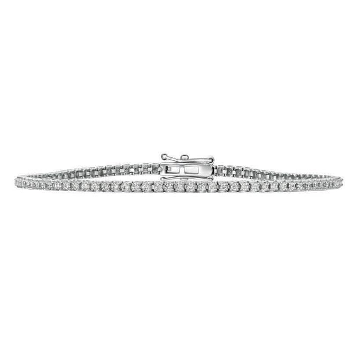 1.15 Carat Natural Diamond Tennis Bracelet G SI 14K White Gold 8-Inch by DailySale