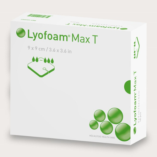 Mölnlycke Lyofoam Max T Tracheostomy Foam Dressing, 3.5" x 3.5" (Box of 10) by Pasteur Pharmacy