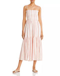 Joie Womens Jailene Striped Smocked Maxi Dress - Pink Multicolor, Size XXS by Vanessa Jane