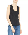 Theory Jacquard Square-Neck Tank Top by Vanessa Jane