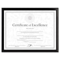 DAX Value U-Channel Document Frame with Certificate, 8.5 x 11, Black
