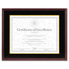 DAX Hardwood Document/Certificate Frame w/Mat, 11 x 14, 8.5 x 11, Mahogany