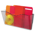 deflecto Euro-Style DocuPocket Landscape Wall File, Larger Files/Tabloid Size, 15" x 4" x 6.63", Smoke