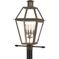 Quoizel Rue De Royal 4-Light 17in Outdoor Post Light in Industrial Bronze by Vanessa Jane
