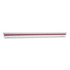 Chartpak Triangular Scale, Plastic, 12" Long, Architectural, Color-Coded