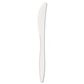 Boardwalk Mediumweight Polypropylene Cutlery, Knife, White, 1000/Carton