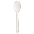 Boardwalk Mediumweight Polypropylene Cutlery, Spork, White, 1000/Carton